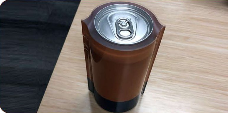Can with a shrink sleeve